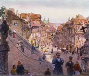 Nerudova Ulice, Praga, 1909